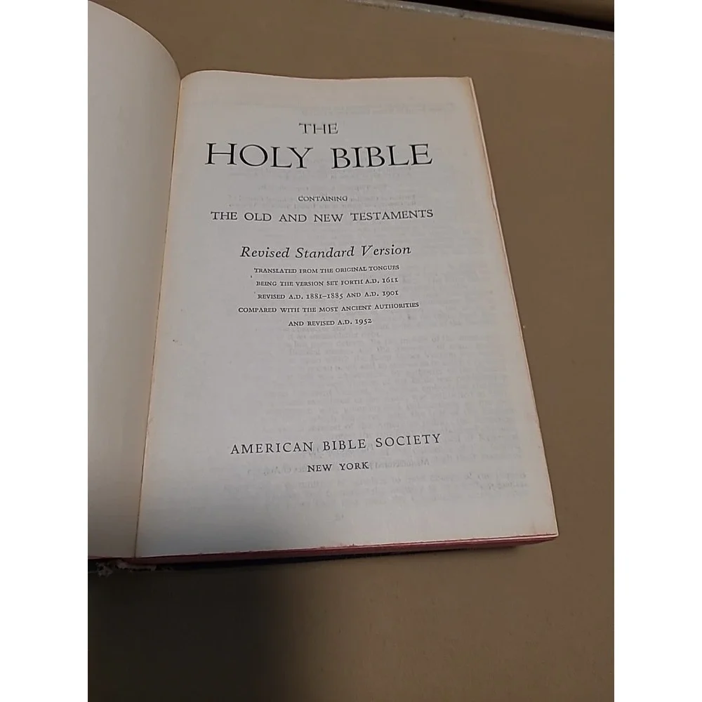 Holy Bible Revised Standard Version American Bible Society HC 1952